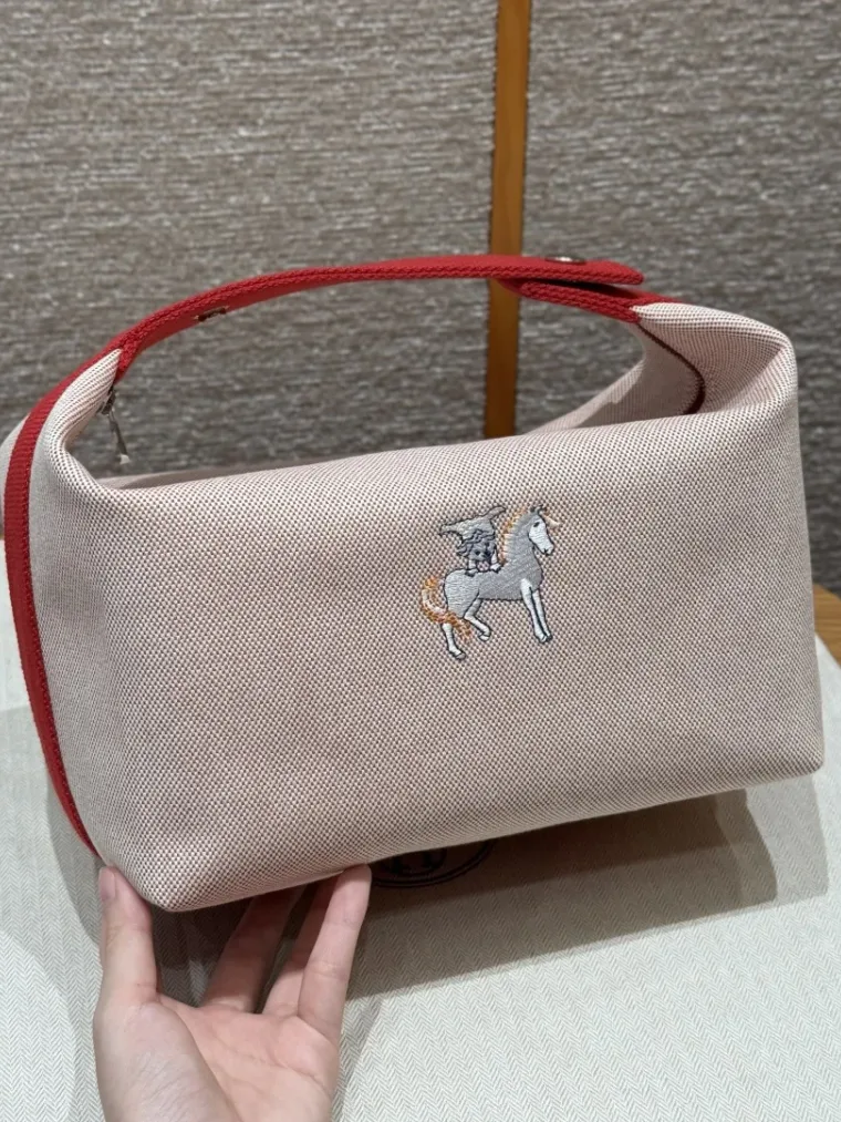 Hermes Косметичка Bride a Brac 25 см Fabric Terracotta