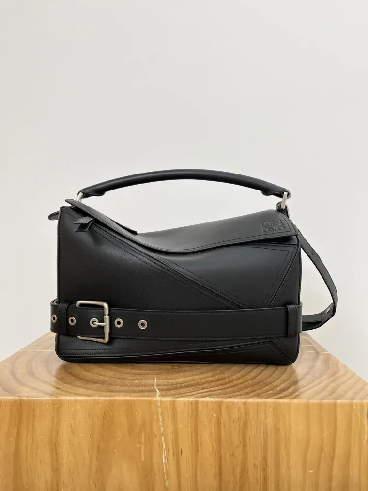 Loewe Чёрная сумка Puzzle Biker большого размера