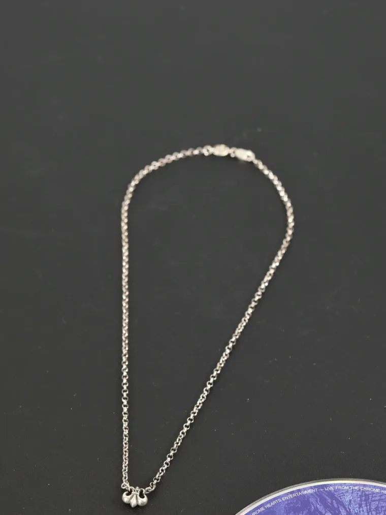 Chrome Hearts Серебряное колье с подвеской Fleur-de-lis